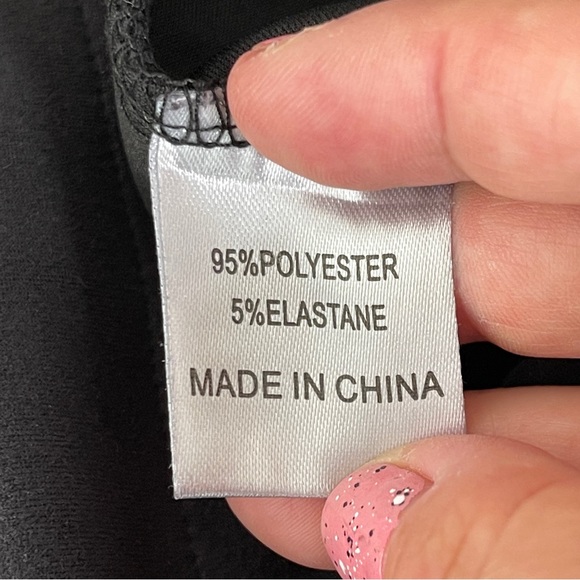 SEEK The Label Black Faux Suede Black Skort Mini Shorts Skirt Front Slit Size S - Picture 5 of 5